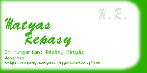 matyas repasy business card